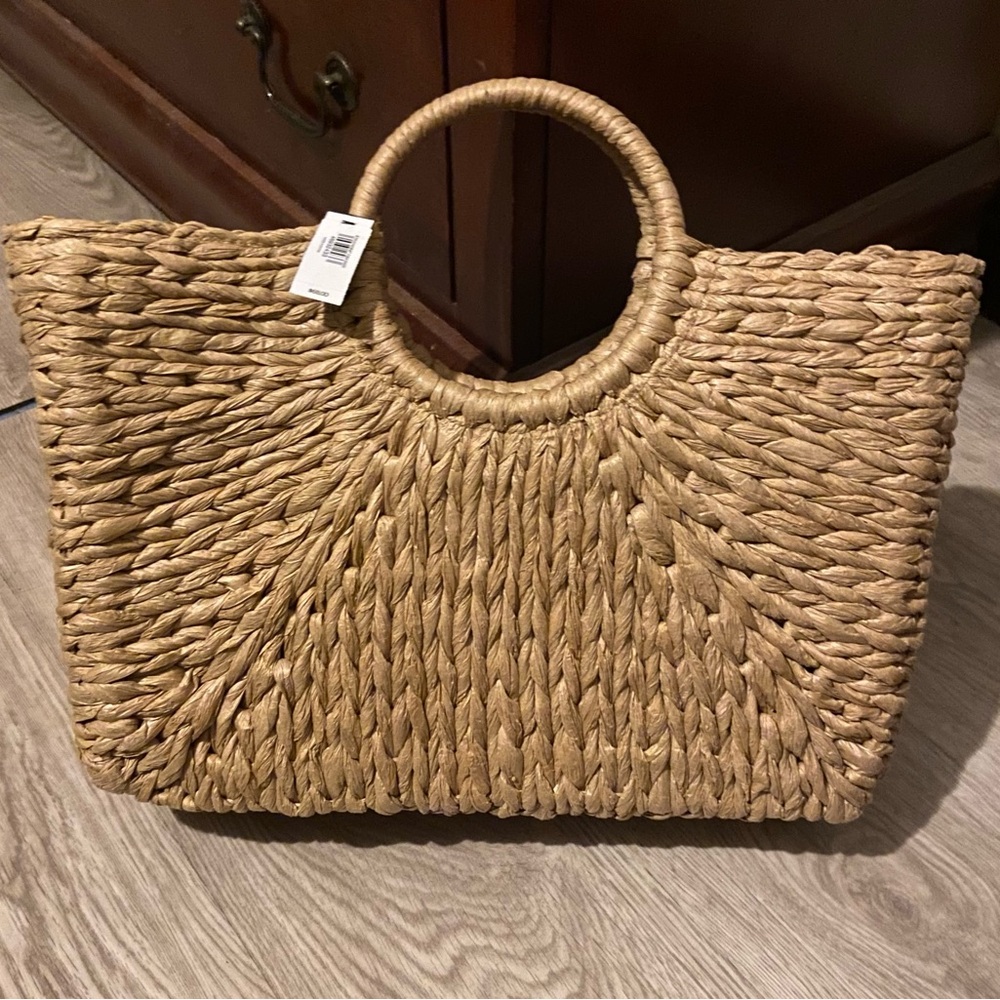 Express Ring Strap Woven Tote Bag